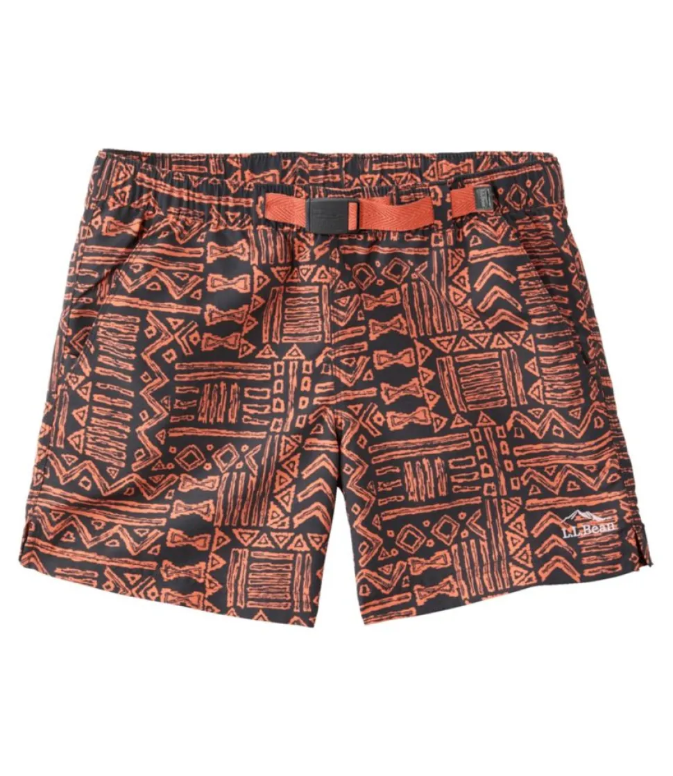 Store L.L.Bean "Women's Supplex Belted Shorts, Print" EmberGeoPrint/WildSalmon