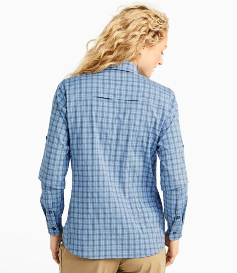 Best L.L.Bean "Women's Tropicwear Pro Stretch Shirt, Long-Sleeve Plaid"
