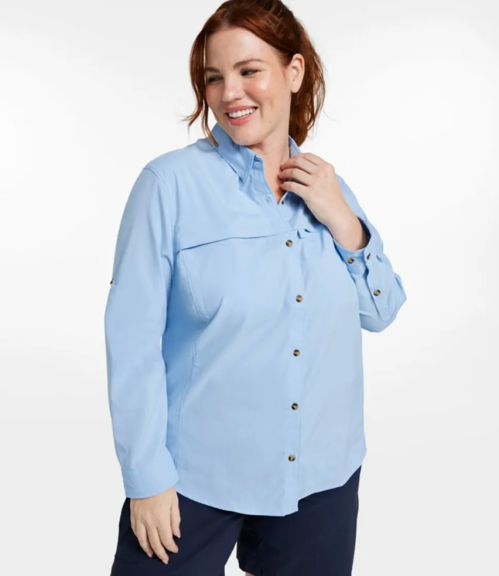 Best Sale L.L.Bean "Women's Tropicwear Shirt, Long-Sleeve"