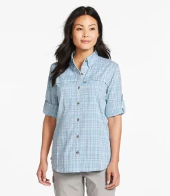 New L.L.Bean "Women's Tropicwear Shirt, Plaid Long-Sleeve"