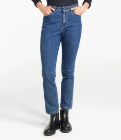 Fashion L.L.Bean "Women's True Shape Jeans, High-Rise Slim-Leg Ankle" Stonewashed