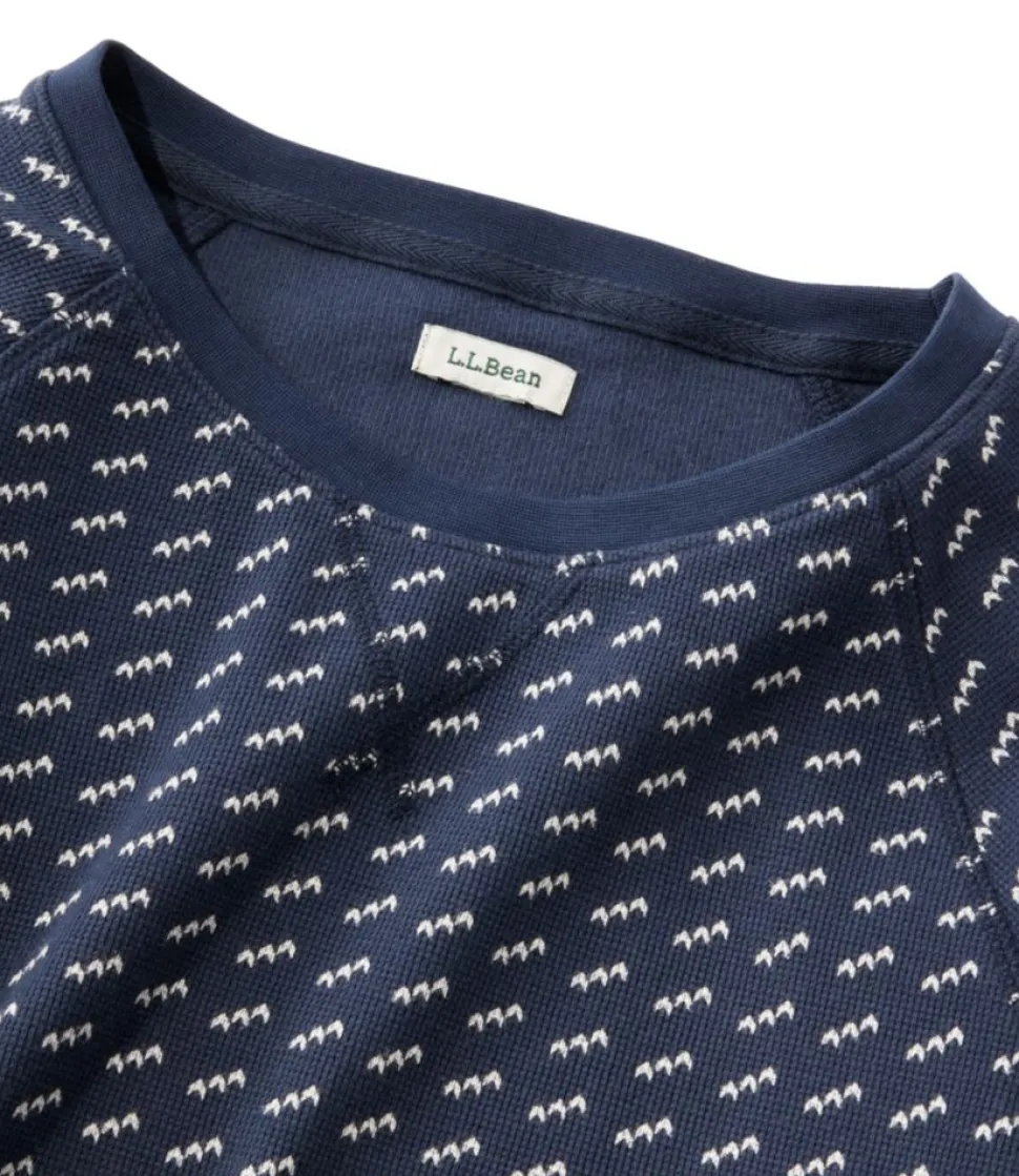 Store L.L.Bean "Women's Unshrinkable Mini-Waffle Tee, Long-Sleeve Crewneck Stripe"