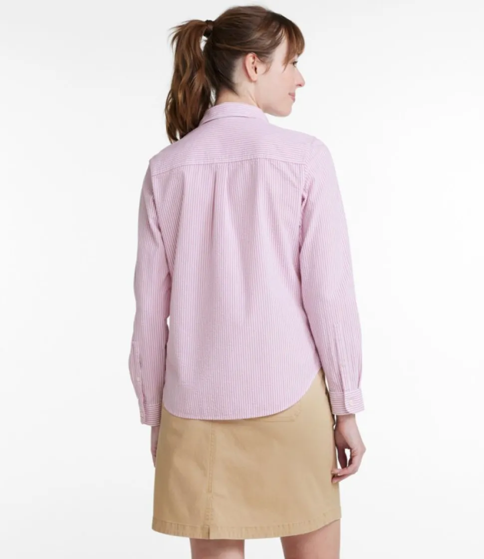 Flash Sale L.L.Bean "Women's Vacationland Seersucker Shirt, Long-Sleeve"