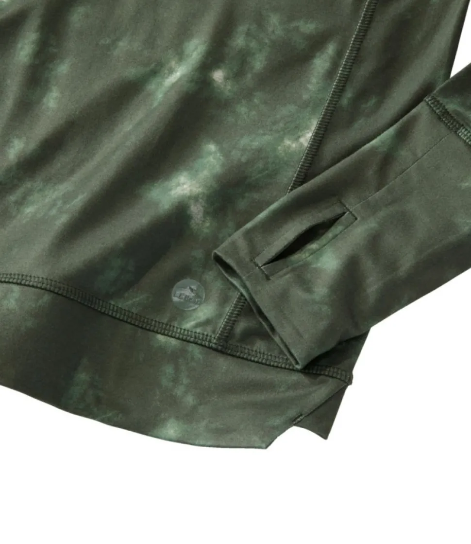 Cheap L.L.Bean "Women's VentureSoft Pullover, Quarter-Zip Print" SeaGreenCamo