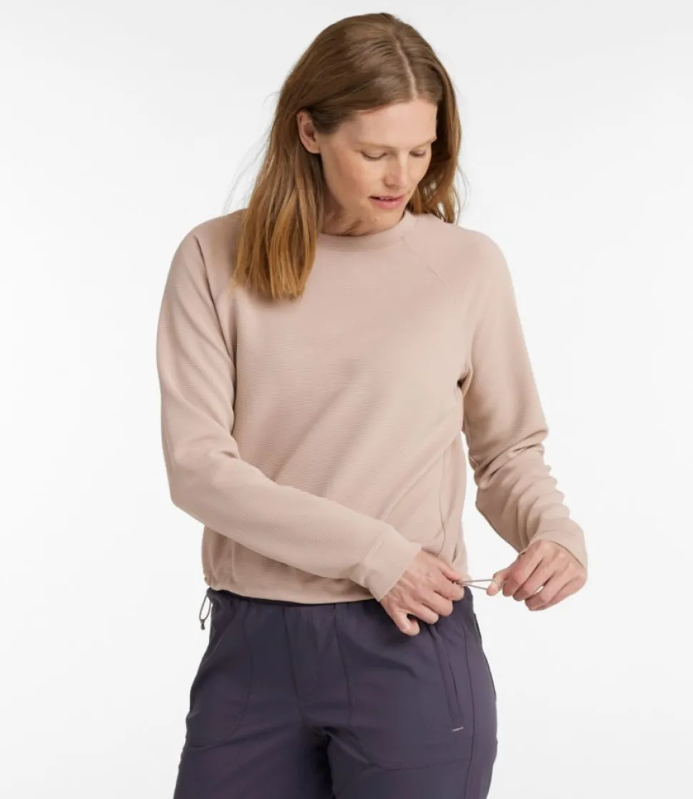 Cheap L.L.Bean "Women's VentureStretch Ottoman-Rib Pullover, Cropped"
