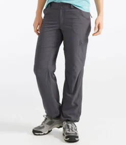 Discount L.L.Bean "Women's Vista Trekking Pants, Straight-Leg Lined" Granite/ClassicBlack
