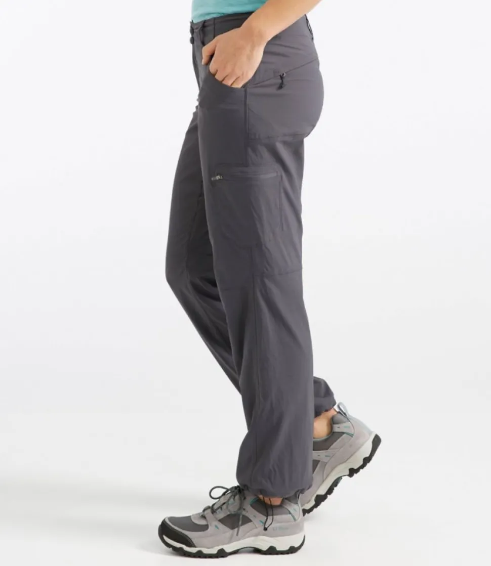 Discount L.L.Bean "Women's Vista Trekking Pants, Straight-Leg Lined" Granite/ClassicBlack