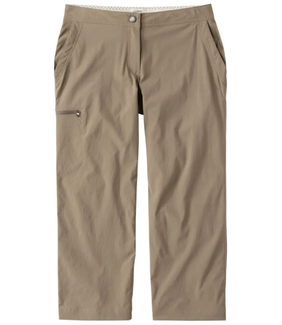Hot L.L.Bean "Women's Water-Repellent Comfort Trail Pants, Mid-Rise Straight-Leg Crop"