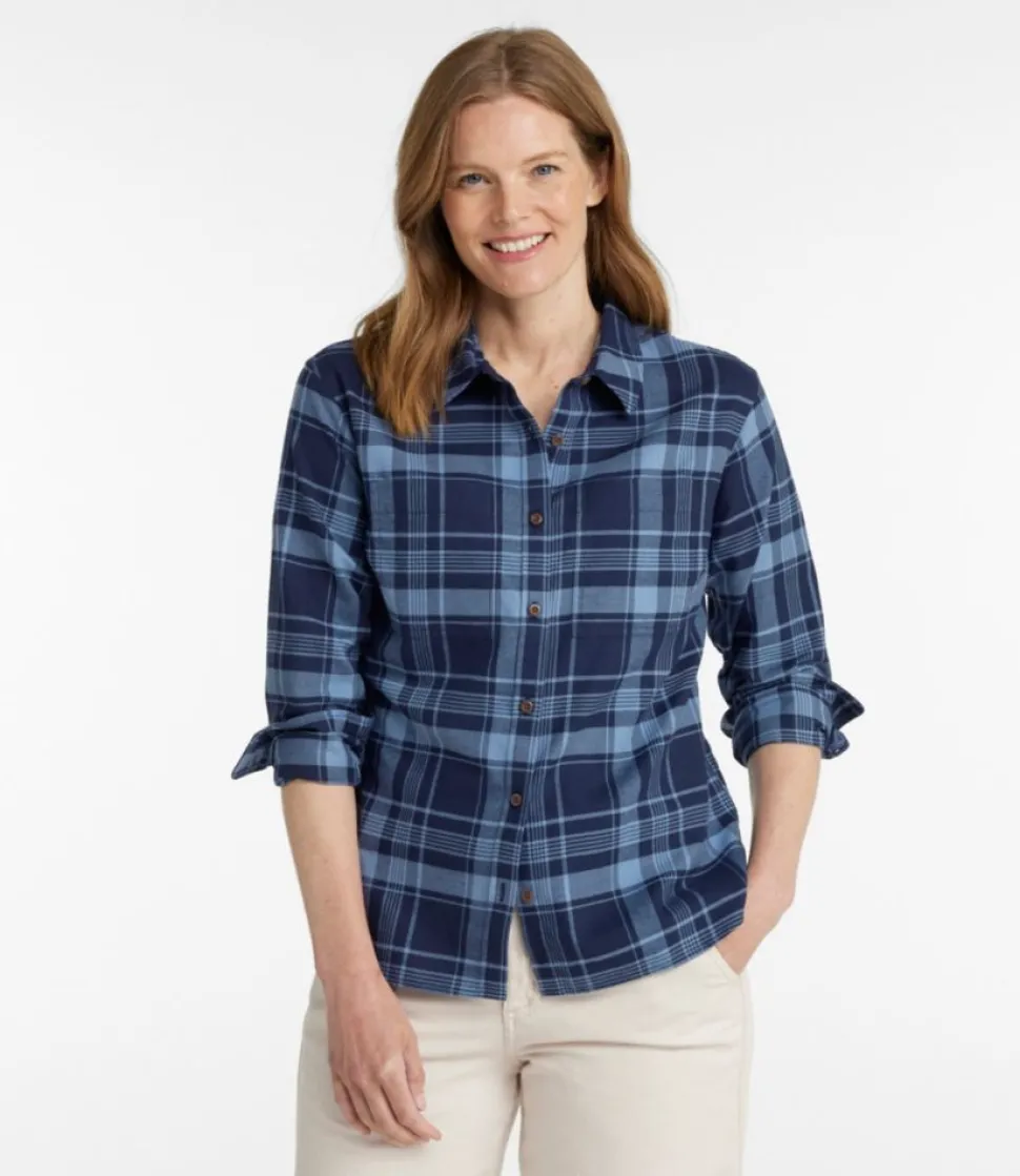 Discount L.L.Bean "Women's Whisperweight Flannel Shirt, Button-Down"