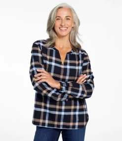 Fashion L.L.Bean "Women's Whisperweight Flannel Popover Shirt"