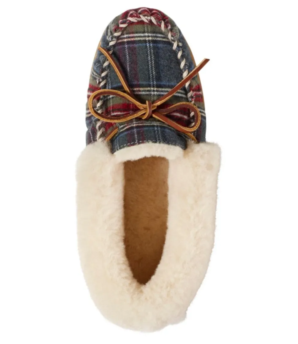 Fashion L.L.Bean "Women's Wicked Good Moccasins, Plaid" GrayStewart