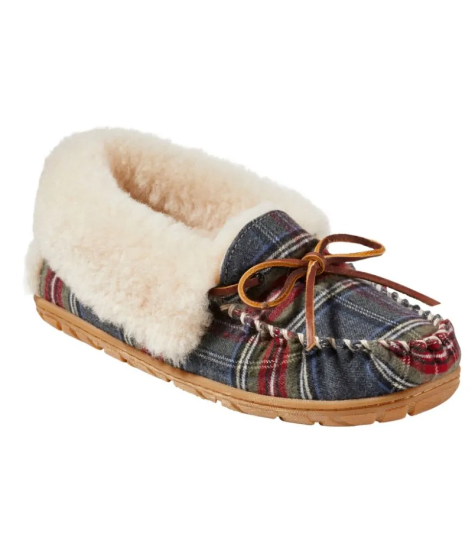 Fashion L.L.Bean "Women's Wicked Good Moccasins, Plaid" GrayStewart